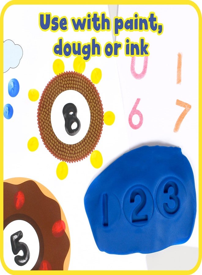 READY 2 LEARN Easy Grip Dough and Paint Stampers | Numbers | Set of 10 | Ages 2+ | Easy-to-hold Letter Stamps for Kids - Image 4